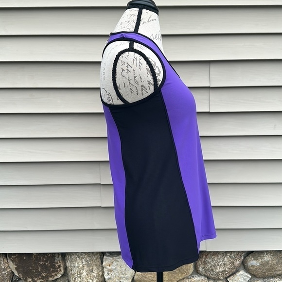 Zuzuzen Active High Performance Racerback Tank - Black/Purple - Picture 3 of 10